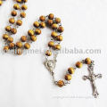 Catholic Religious Wooden beads Rosary necklace